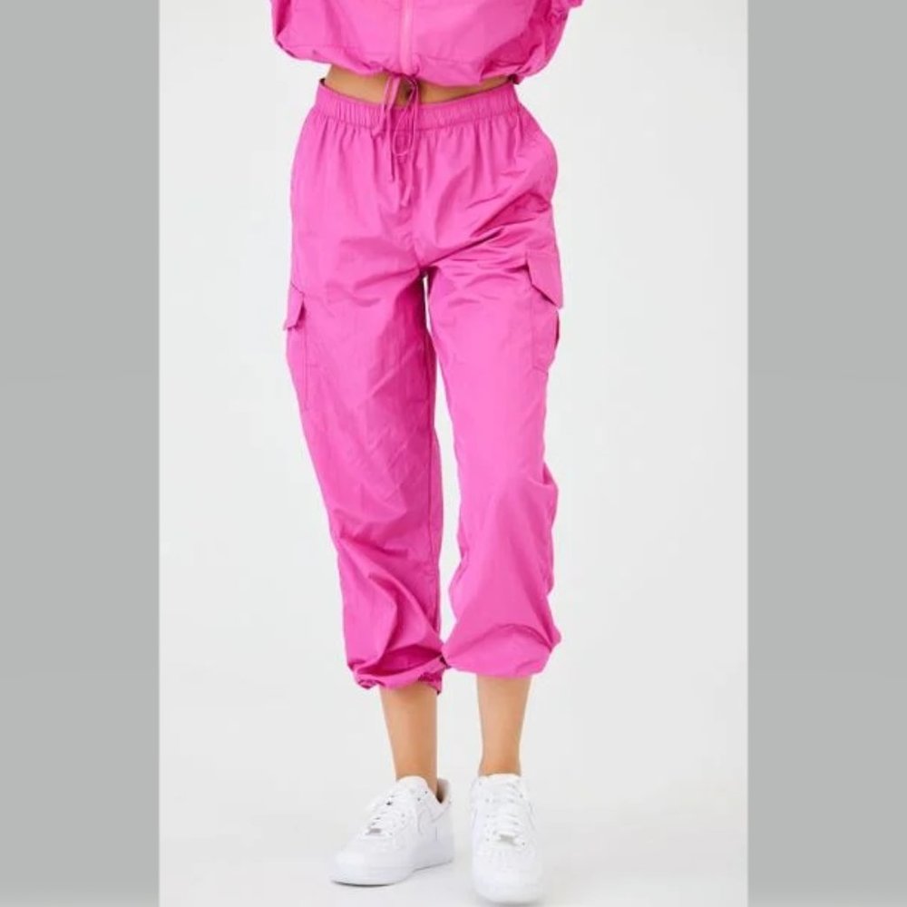 Onzie Parachute Cargo Pants in Raspberry Rose